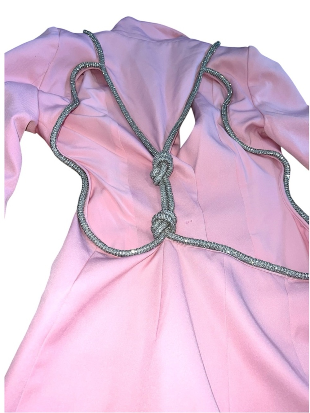 Bella Barnett Mini Jacket Dress Cutouts Rope Glitter Sexy Barbie Coquette Vtg - Picture 14 of 16